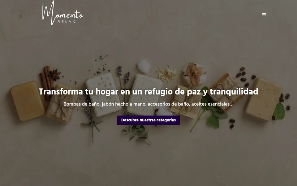 Web de Momento Relax diseñada por websbaratas.es (bienestar)
