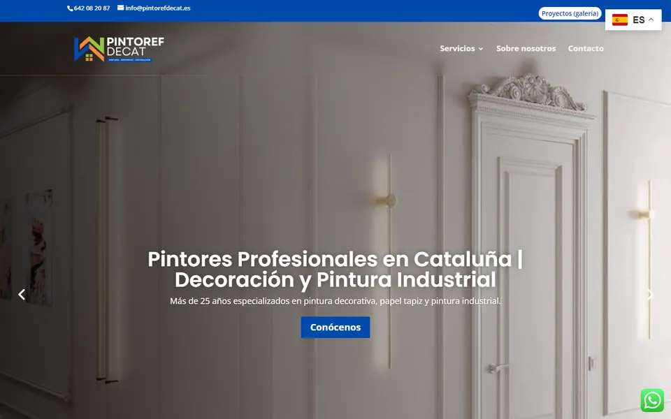 Web de Pintoref Decat diseñada por websbaratas.es (pintura)
