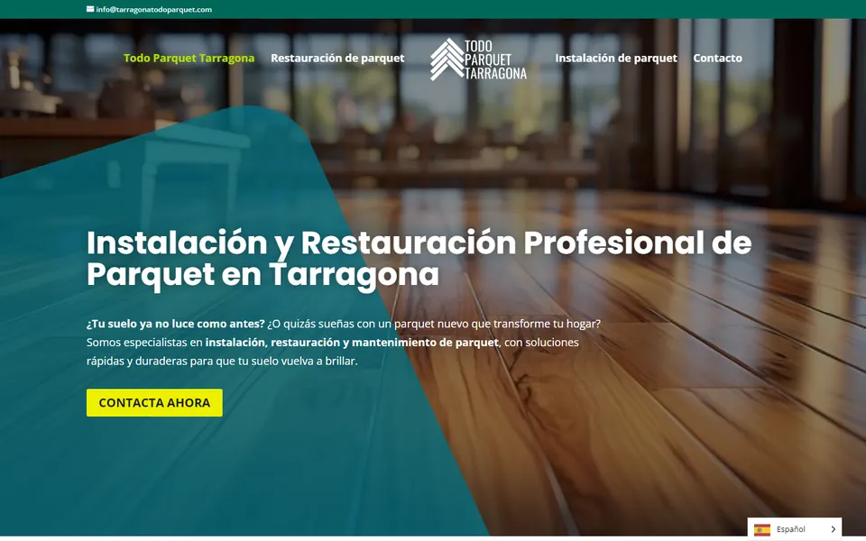 Web de Todo Parquet Tarragona diseñada por websbaratas.es (parquet)