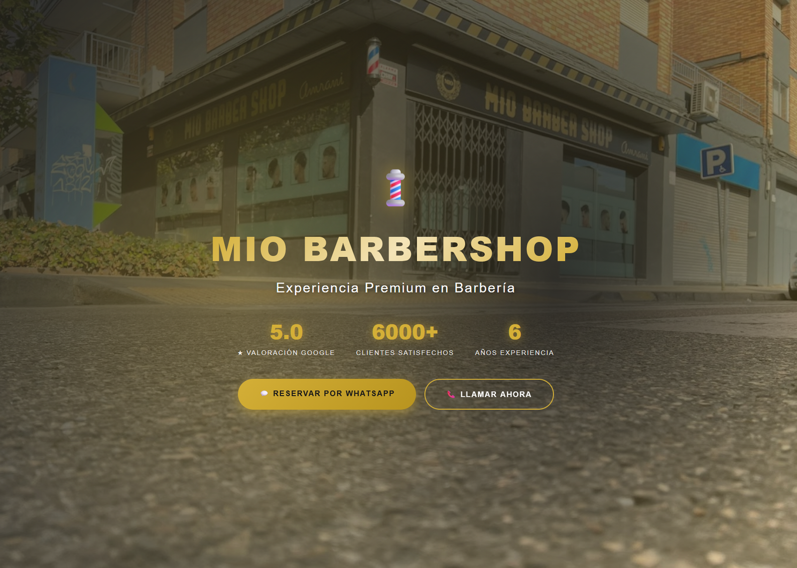 MIO Barber Shop - Landing page barbería