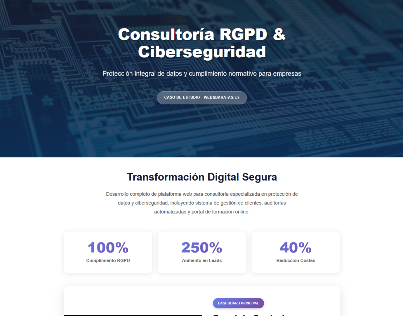 Consultoría RGPD - Landing page
