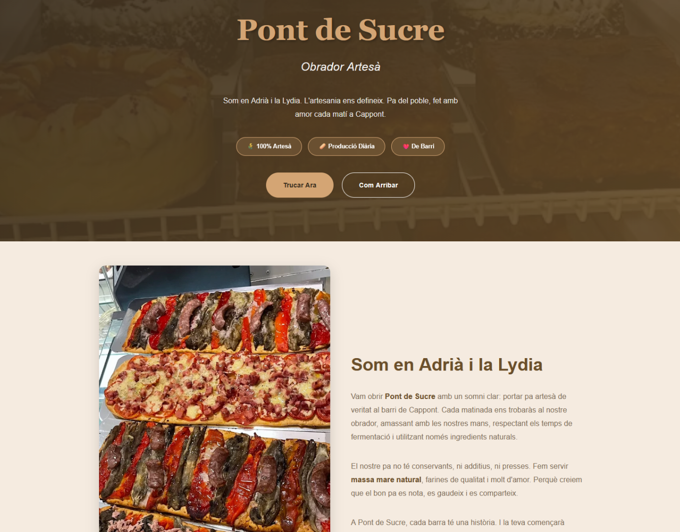 Pont de Sucre - Landing page