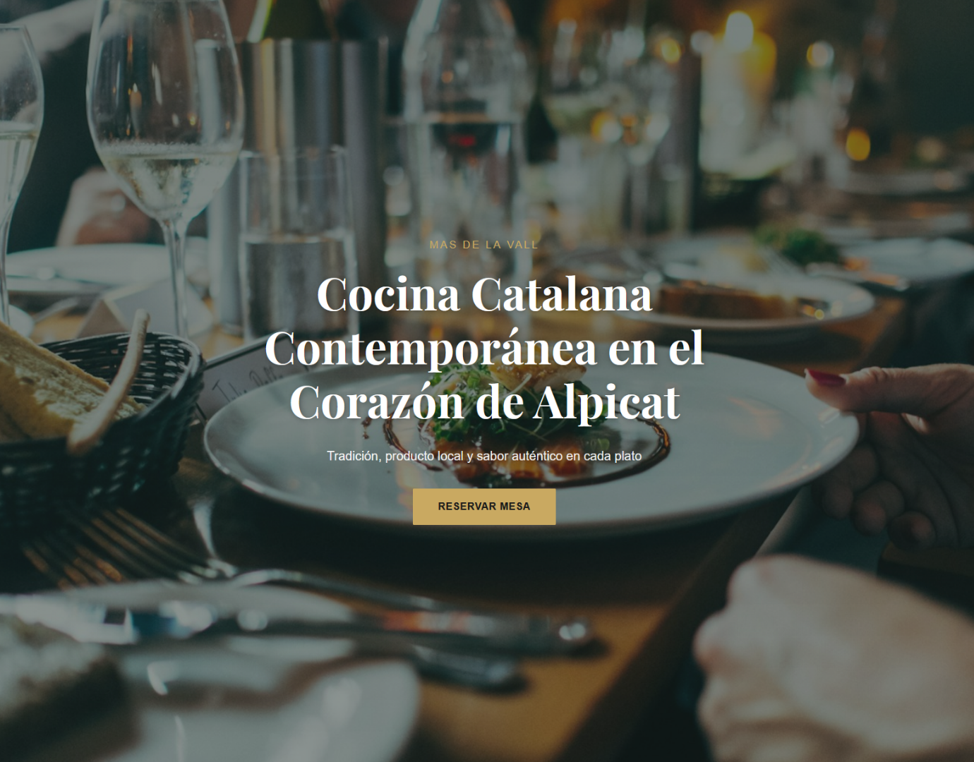 Mas de la Vall - Landing page