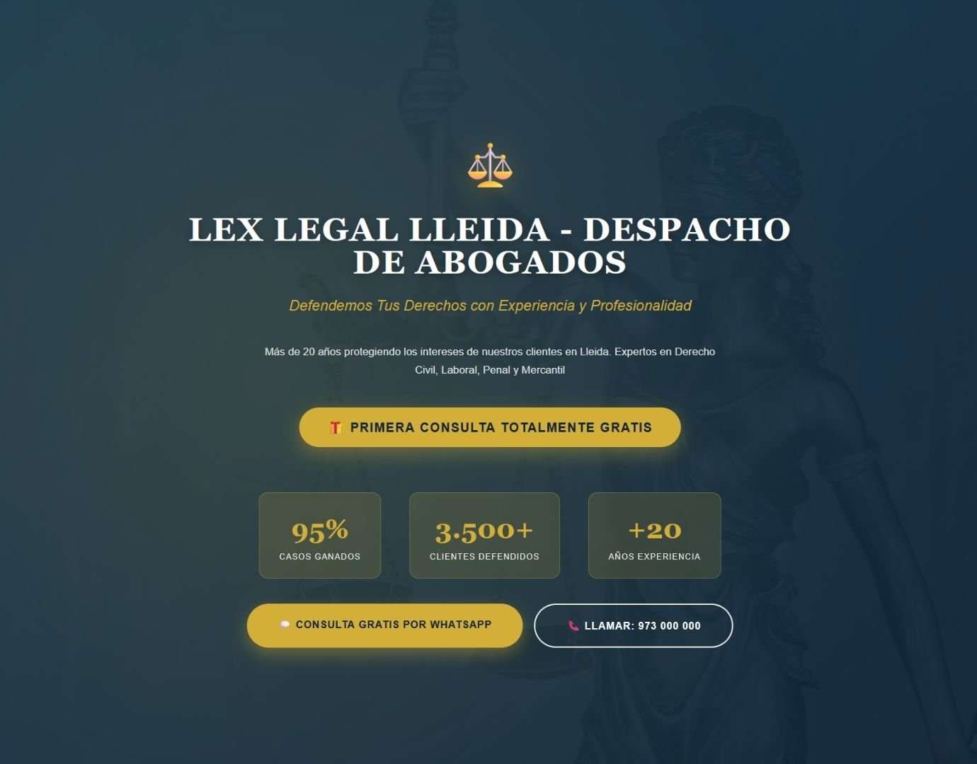 LEX Legal Lleida - Landing page abogados